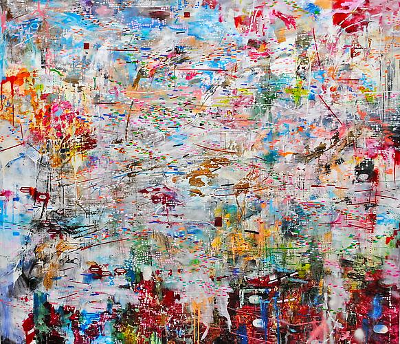 MAINTAIN THETA | MULTIMEDIA ON CANVAS | 140 X 165 CM | 2011