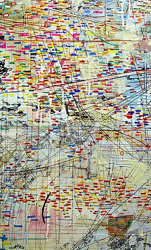 SUBIUNGIO (DETAIL) | MULTIMEDIA ON WOOD | 316 X 213.36 CM | 2009