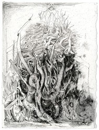 Face 4 (From the Nebula Series), 2010
Pen, ink xerox transfer on paper
8.5 x 6.5 inches