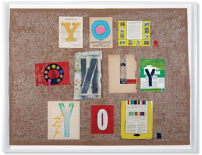 You. Only You., 2008.
Silkscreen, collage elements & mixed media on paper, 51 7/8 x 67 3/4 inches.