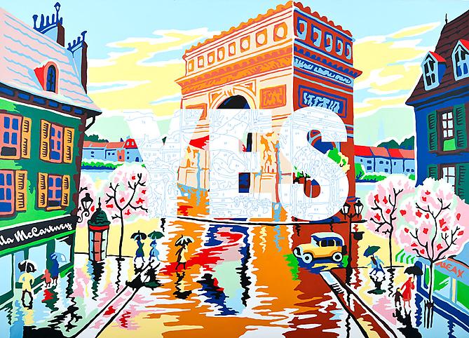 YES (You Complete the Picture), 2010
Archival Pigment, Acrylic Paint on Canvas, 72 x 96 inches.