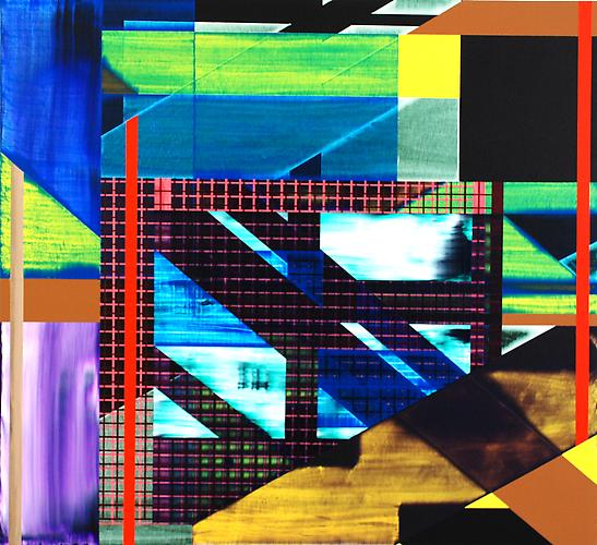 Looping 2/3, 2010-201.
Acrylic paint on cotton canvas, 33 x 36 inches.
