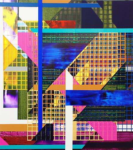 Looping 3/3, 2010-2011.
Acrylic paint on cotton canvas, 28 x 25 inches.