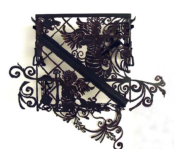 Messenger of Combat II, 2011.
Steel Ammunition Box, 20 1/2 x 21 x 6 inches.