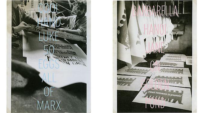 Left
 COOL HAND LUKE, 2012 
Archival inkjet prints on Hahnemule Fine Art photo rag paper, 36 x 28 in.

Right
 HANOI JANE, 2012 
Archival inkjet prints on Hahnemule Fine Art photo rag paper, 36 x 28 in.