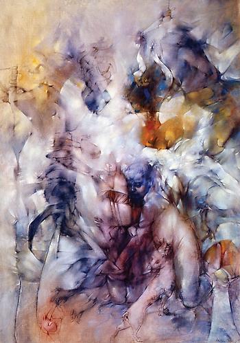  Insomnies (Insomnias), 1957 
Oil on canvas, 81 5/8 x 57 1/8 in.
Moderna Museet, Stockholm
  View More  ➤ 