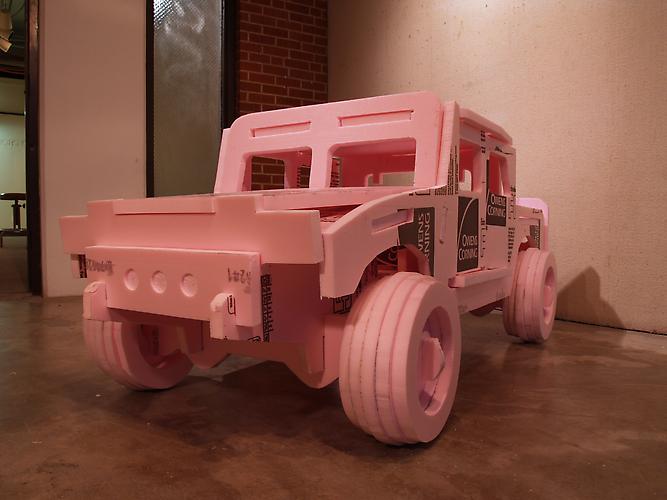 Aaron Hauck
Even Smaller Footprints Have Large Footprints, 2008.
Styrofoam, 66 x 37 x 30 inches.
