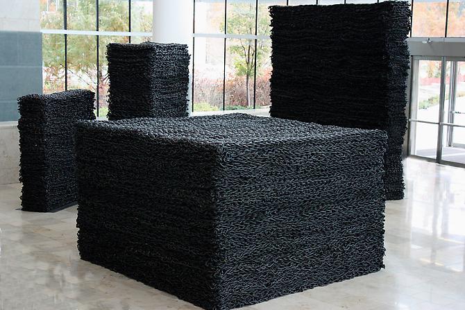 Whole, 2008
Rope with latex paint
Dimensions variable
Installation view, Indianapolis Museum of Art