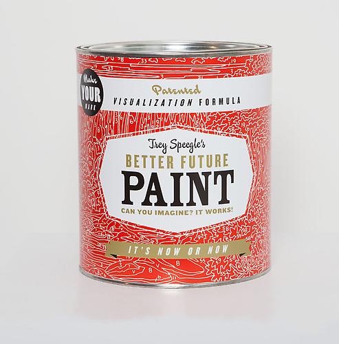 Trey Speegle
Better Future Paint (Red/White), 2012.
Archival pigment print on steel paint can, 7.5 x 7 x 6.5 inches.
Edition of 11.