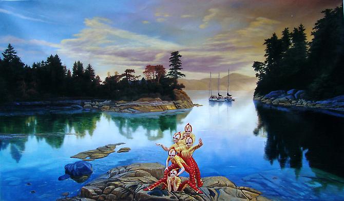 Shay Kun
Scavengers, 2011.
Oil and acrylic on canvas, 70 x 41 inches.