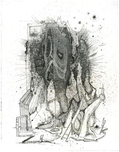 Nebula 3 (From the Nebula Series), 2008
Pen, ink xerox transfer on paper
8.5 x 6.5 inches
