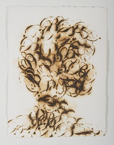 Stacy-Lynn Waddell
Head, 2011.
Branded Paper, 12 x 9 inches.