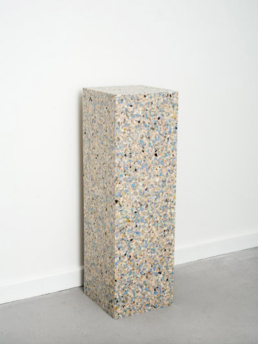 plinth, 2010.
reconstituted foam, 29cm x 29cm x 95cm.