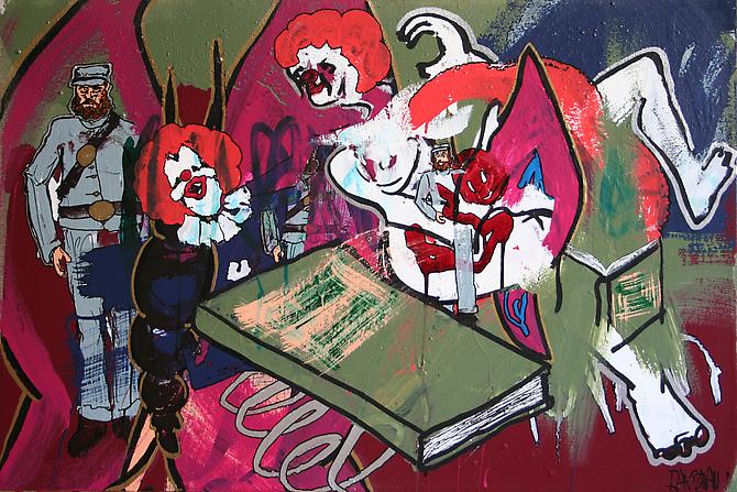  THE SLEEP STORIES OF MS. MEANY , 2011
Acrylic enamel and paint marker on canvas
24 x 36 inches