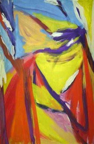 Abstraction,	ca. 1960	
Oil on canvas	
60 x 38 inches (152.4 x 96.5 cm)		 
Estate stamped
DEKO_E_004
