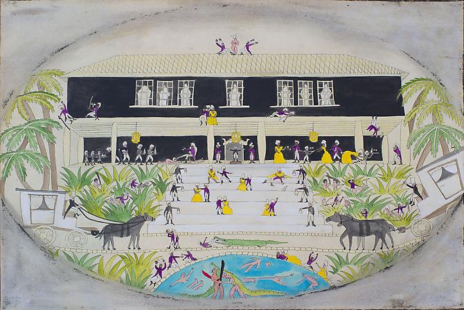 1793 (Pastoral Scene Of The Victorious North) Cite' St. Marc (2012)
Acrylic, Ink, Coffee, Tea On Paper
23h x 30w in (58.42h x 76.2w cm)