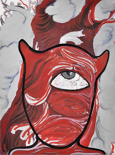 Untitled 19   2009
Acrylic, marker, ink and watercolor on paper
9 x 12 in