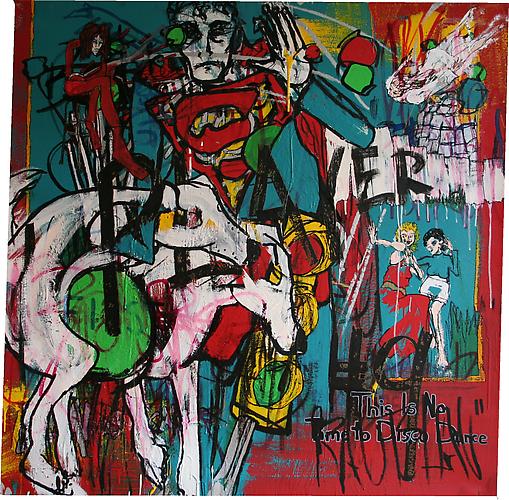  BASEBALL CARD , 2011
Acrylic enamel, paint marker and ink on canvas
48 x 48 inches