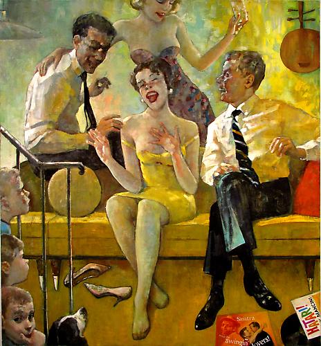  MIKE COCKRILL
Hatari, 2008-2009 
Oil on canvas
72 x 66 in.