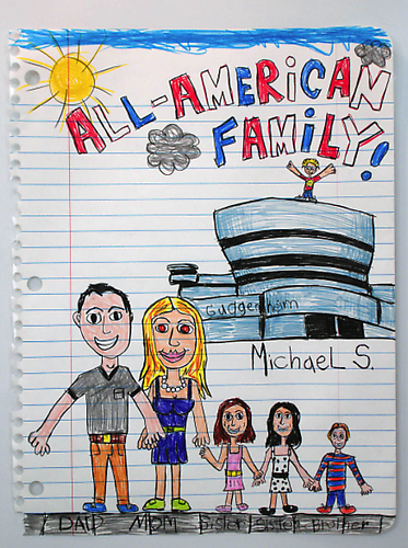 All-American Family XVI
2011
graphite, marker, prismacolor on paper
67 x 51 inches