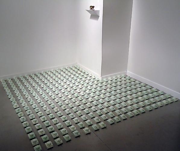 Travis Childers, Graph Paper Tanks, 2008.
Graph paper, glue, 3 x 3 x 3 inches each.