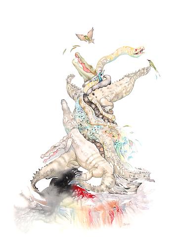 Laura Ball, Untitled (2011)
Watercolor, Graphite  On Paper 
20h x 16w in (50.8h x 40.64w cm)
