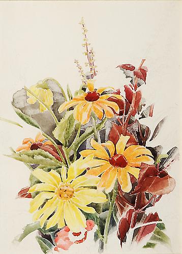 Charles Demuth, Garden Flowers, 1933.
Watercolor on paper, 13 1/2 x 9 3/4 inches.