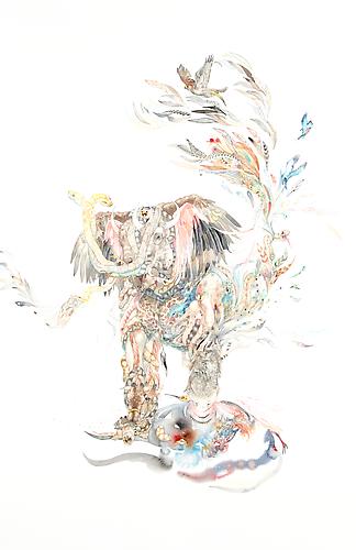 Laura Ball, Dissolution (2011)
Watercolor, Graphite  On Paper
40h x 26w in (101.6h x 66.04w cm)