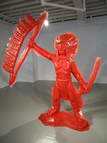 Red Indian #1 (Chief), 2005.
3-D digital scanning, CNC digital sculpting, Reinforced fiberglass composites, Urethane, 94 x 80 x 26 inches.