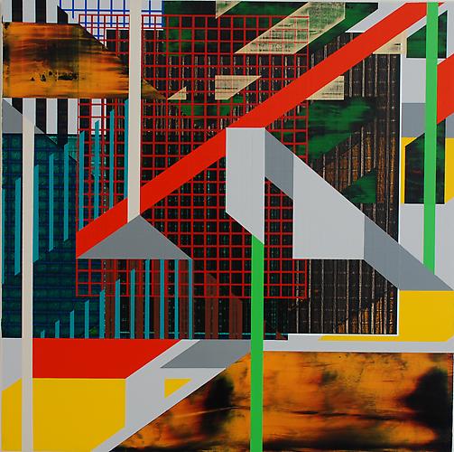 Satellite 2/3, 2010-2011
Acrylic on cotton canvas, 30 x 30 inches.