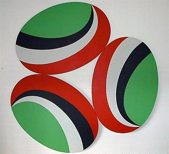 Leon Polk Smith 
Oh Happy Day (Constellation series), 1972 
Acrylic on canvas
80 inches, SMIT_L_001