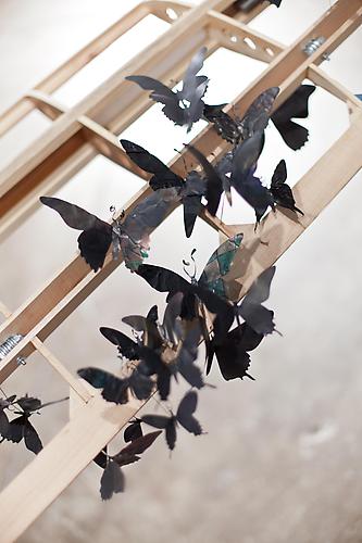 Paul Villinski, Passage, 2011
Salvaged wood, found aluminum cans, wire, soot, steel
3’-2” x 15’-4” x 33’