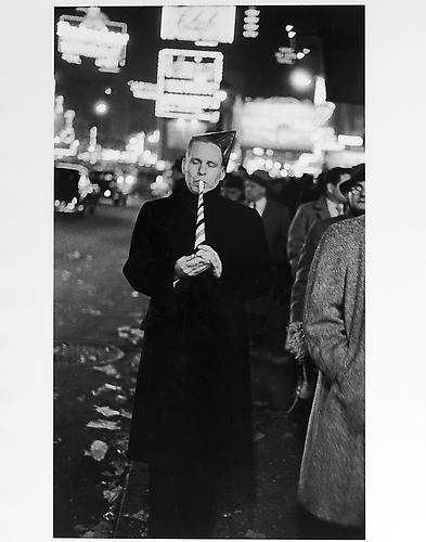 Man with hat and horn, New Year's Eve, Times Square
mid 1950s
Gelatin Silver Print