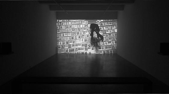  Malraux's Shoes, 2012 
Single-channel video, 42 minutes
No. 1 from an edition of 3
Written and performed by Dennis Adams. Directed by Dennis Adams and Paul Colin.
 Price upon request 