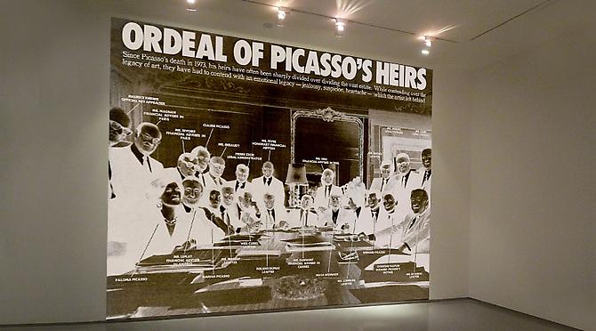  Ordeal of Picasso’s Heirs , 2012 (installation view)
DVD in handmade box bound in black Frankonia and black velvet, silkscreen print and magnet closure.
Box: 26 1/2 x 18 1/2 x 5 cm., published by Reila Gracie Editora, Rio de Janeiro, Brazil 
  View More  ➤ 
