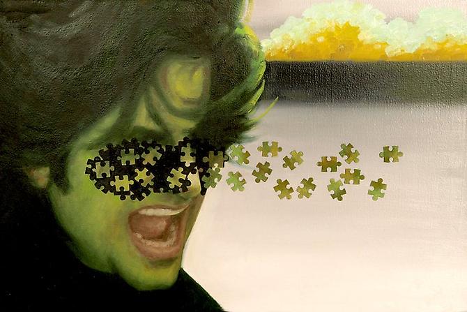 Screaming Features (2010)  -  Enquire 
Oil on Canvas
70 x 100 cm