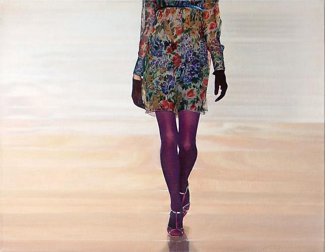 Silver/Purple Sandals and Flowered Dress, 2008
Oil on canvas
20.08 x 15.75 in