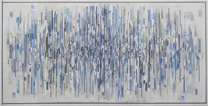 Ryan Wallace, Untitled Timeline (2012)
Oil, enamel, acrylic, ink, lithorgraph, inkjet, vinyl, tape, paper, PVA, Mylar on panel
36h x 72w in (91.44h x 182.88w cm)