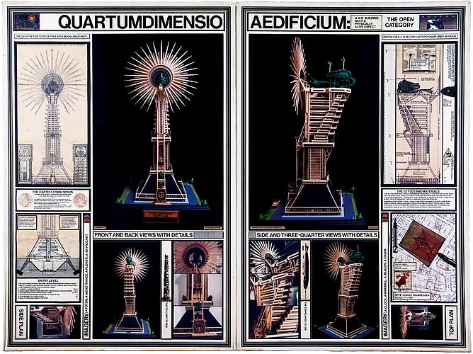 Quartumdimensio Aedficium, 1975
Architectural presentation for the Boston Redevelopment Authority
Mixed media, 36 x 48 in.