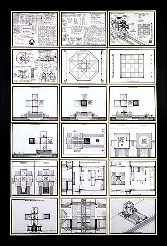 THE TESSERACT HOUSE, 1978
Ink on board, 51 x 33 in.
 Price upon request 