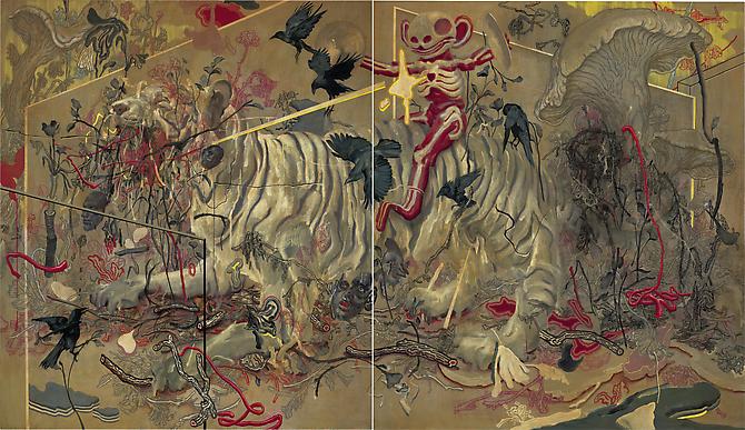 JAMES JEAN
Tiger, 2010
Acrylic, oil and pastel on canvas
60 x 104 inches
