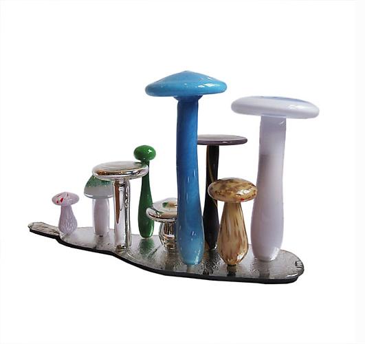 9 Mushrooms, 2009
Blown and poured glass