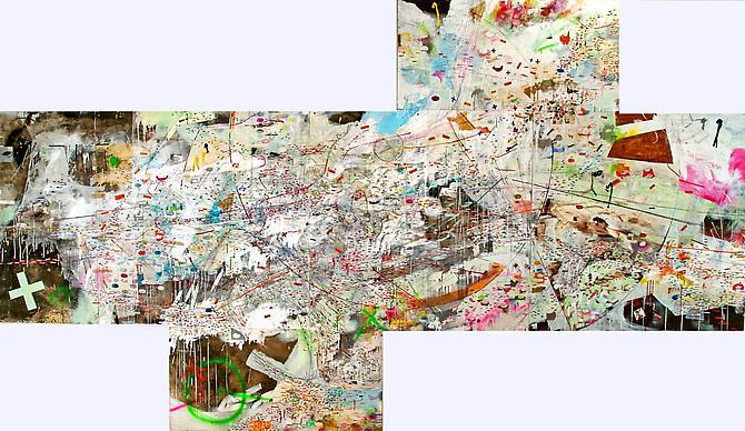PROLIX X | MULTIMEDIA ON WOOD | 487 X 243.82 CM | 2008