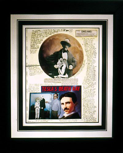 TESLA'S DEATH RAY, 1986-1989
Ink and collage on paper, 14 ½ x 12 in.
 Price upon request 