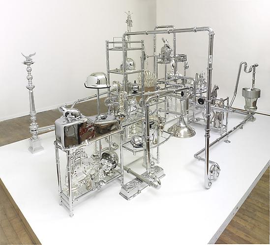  Chrome Still Life , 2012
Chromed metal, plastic and wood
8 x 5 x 12 feet