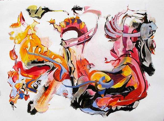 Nancy H. Taplin
 It Stopped There,  2011
oil on rag paper, 20 x 30 inches
Listing #2