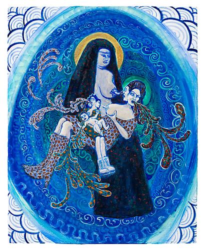 The Legacy   2008
Acrylic and giller on gessoed wood
19.6 x 15.7 in / 50 x 40 cm