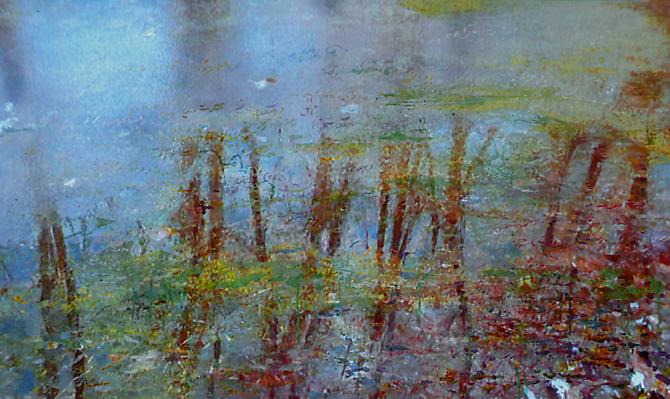 Shoja Azari and Sharam Karimi
Spring   2007-2008
Series I (medium); Acrylic on canvas with video projection; 29 x 52 in , Edition of 5, 2 AP  
Series II (large); Acrylic on canvas with video projection; 50 x 86 in,  Edition of 3
