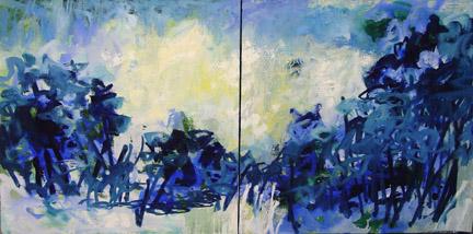Untitled Floral
30" x 60" diptych
acrylic on canvas
