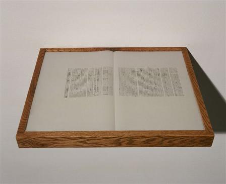 REGISTERS OF ATTENDANCE (DETAIL) | PEN AND INK ON VELLUM MOUNTED ON WOOD AND GLASS LECTERN-SHELF | DIMENSIONS VARIABLE | ONGOING SINCE 1999